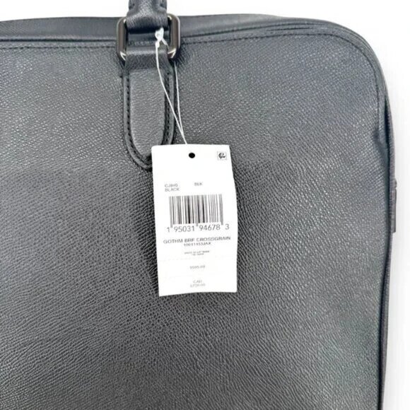 Coach Gotham Slim Briefcase in Cross Grain Pebble Leather Crossbody Strap NWT 2 - Picture 6 of 12